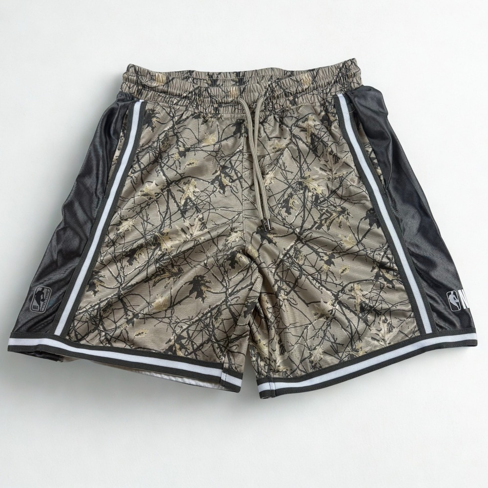 NBA Basketball Shorts Mens M Brown Camo Realtree Mesh Athletic Streetwear Baller